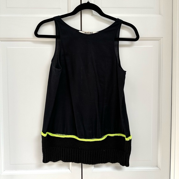Hache Lightweight Top with Neon Green Detail - Picture 1 of 9
